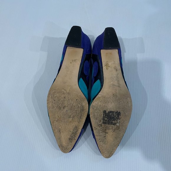 Town Shoes Womens Blue Laguna Size 8/38 Heels Gently Used - Picture 4 of 5